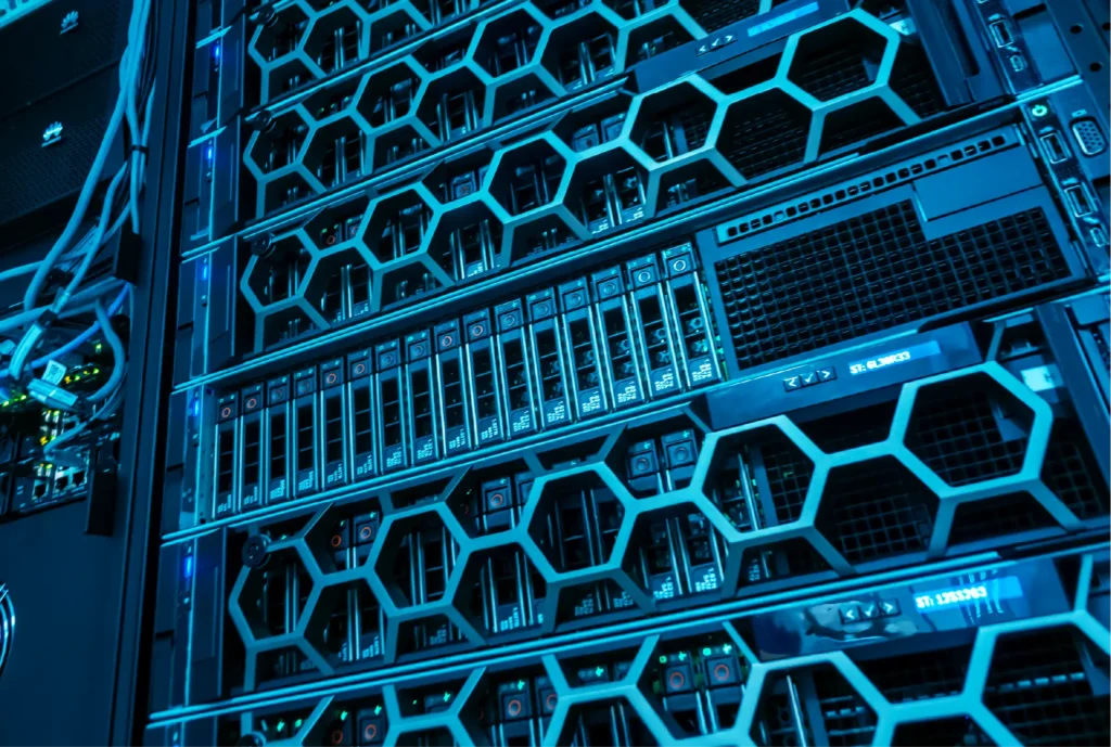 SEO Hosting 2 Lattice pattern on the back of a server rack SEO hosting