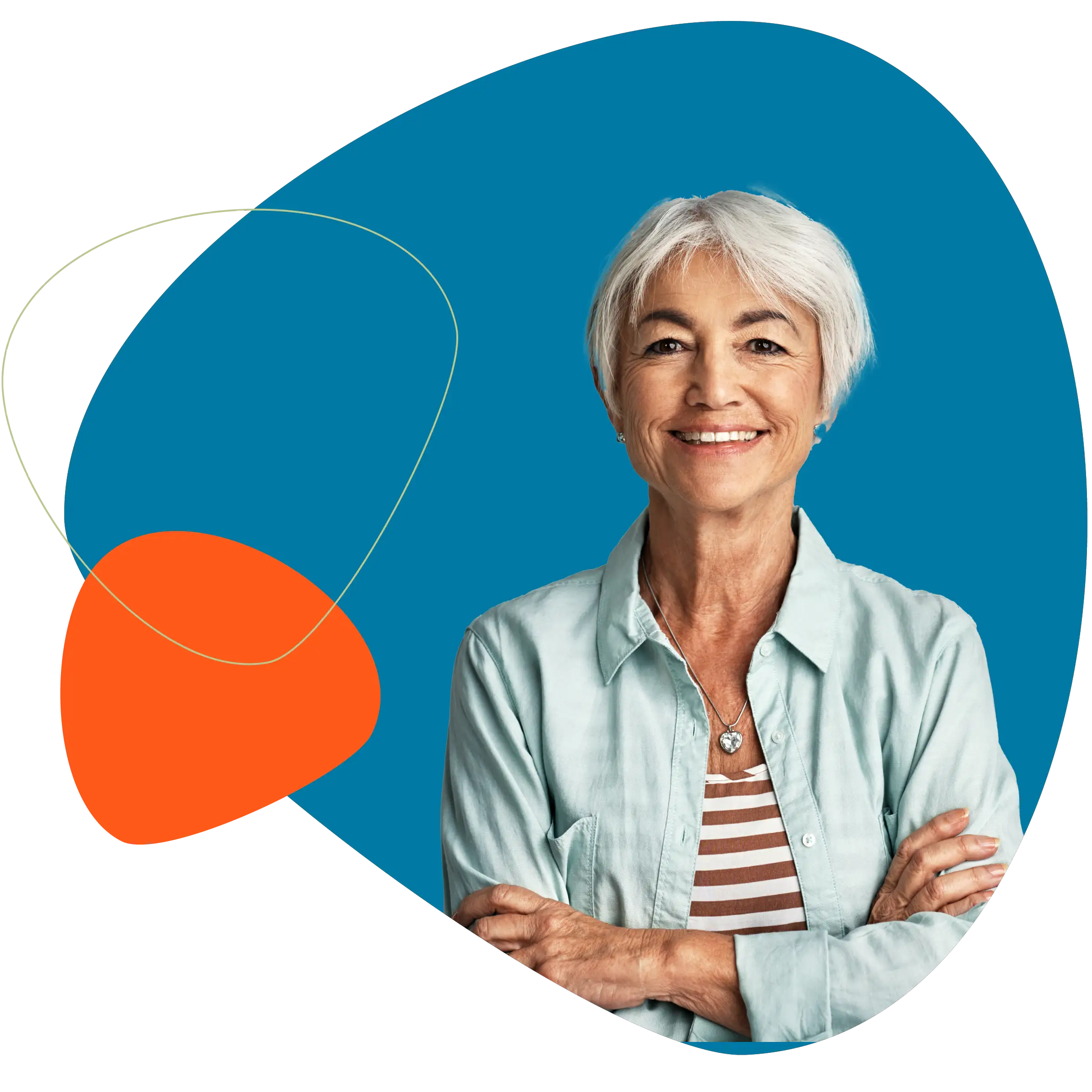 Woocommerce hosting - Woman looking directly at camera with her arms crossed